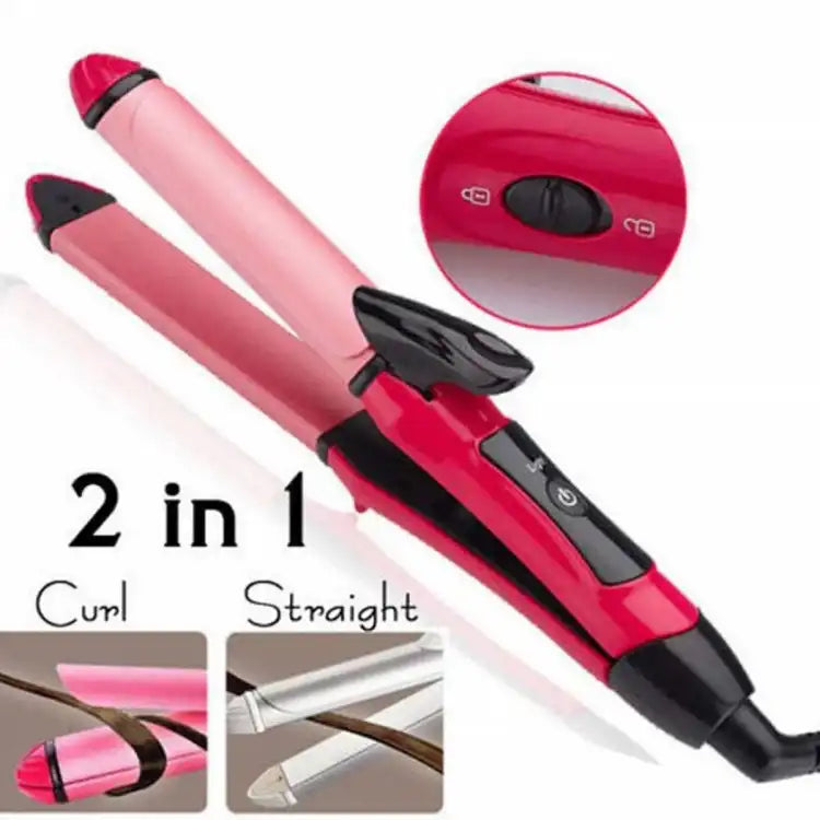 Nova 2 In 1 Professional Hair Curler & Hair Straightener