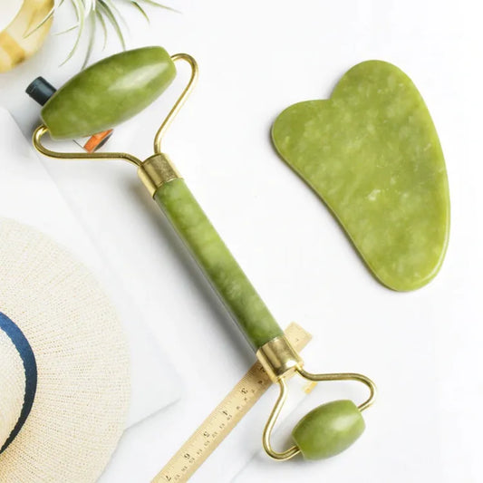 Face Massager Roller Natural Jade Stone