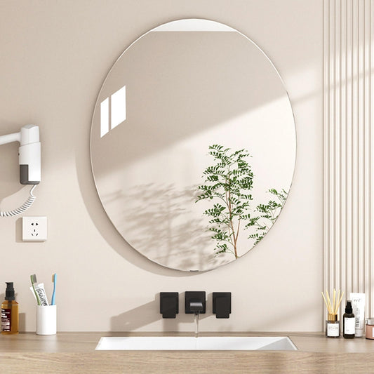 Self Adhesive Acrylic Non Glass Mirror Wall Sticker Oval Shape