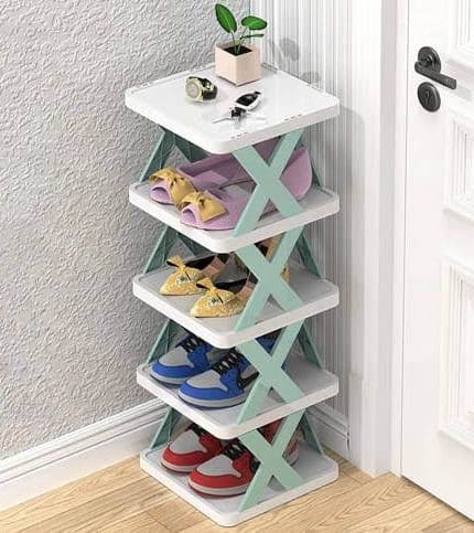 X Shape Stackable Shoe Rack Shoe Stand Support Home Door Entrance Shoes Rack Space Saving Cabinet Shoe Storage Organizer