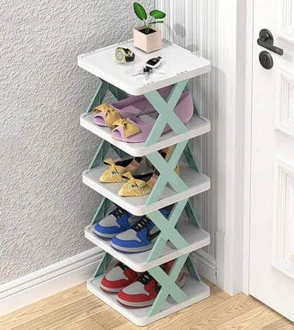 X Shape Stackable Shoe Rack Shoe Stand Support Home Door Entrance Shoes Rack Space Saving Cabinet Shoe Storage Organizer